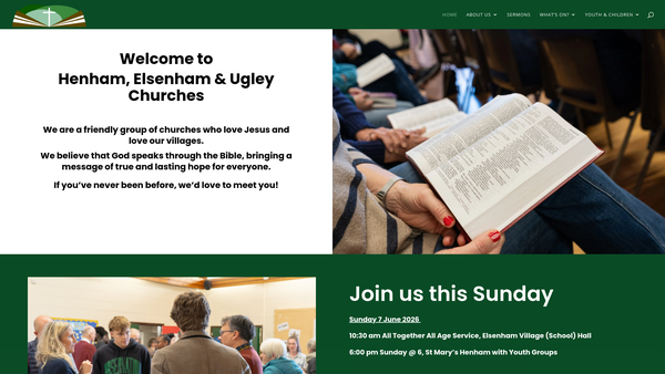Screenshot of the The Parochial Church Council Of The Ecclesiastical Parish Of St Mary The Virgin, Henham website