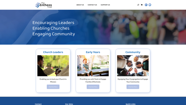 Screenshot of the The Entheos Trust website
