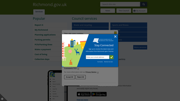Screenshot of the Orleans House Trust website