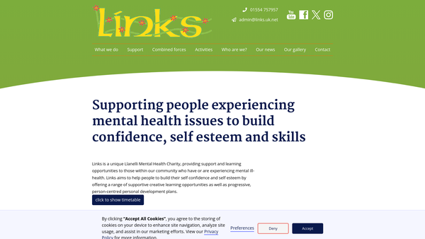 Screenshot of the Lynx Workshop website