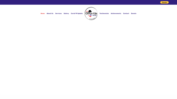 Screenshot of the The Cheer-Up Squad Limited website