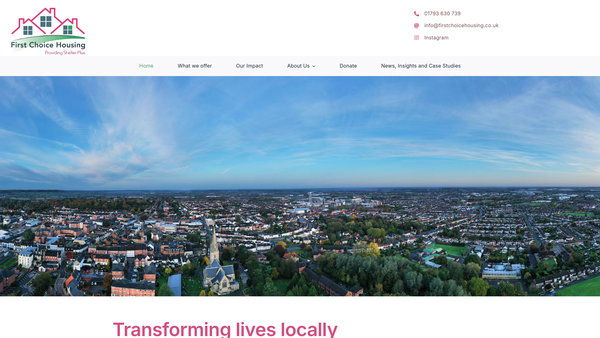 Screenshot of the First Choice Housing website