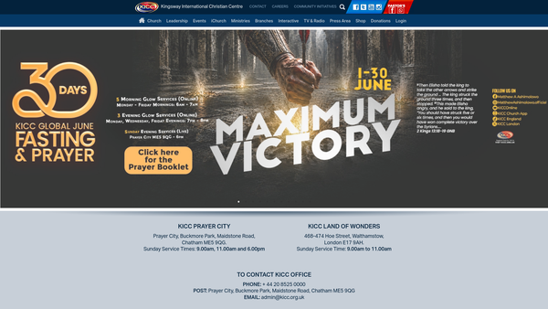 Screenshot of the Kicc National Forum - UK website