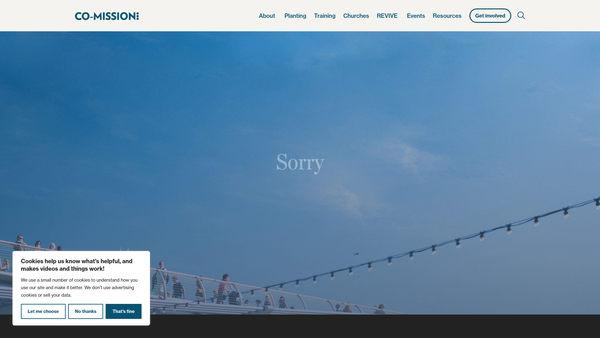 Screenshot of the The Co-Mission Churches Trust website