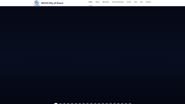 Screenshot of the Rccg City Of Grace Peterborough website