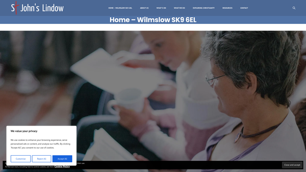 Screenshot of the The Parochial Church Council Of The Ecclesiastical Parish Of St John, Lindow website