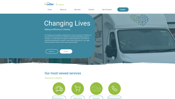 Screenshot of the Changing Lives Together website