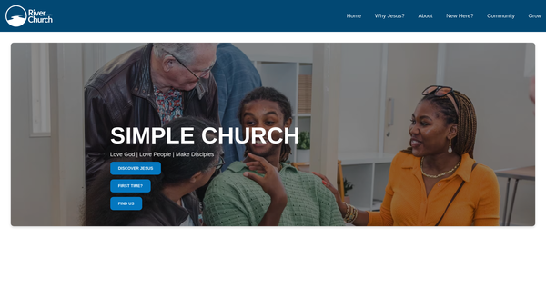 Screenshot of the River Of Life Christian Centre website