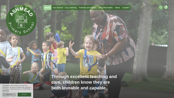 Screenshot of the Ashmead PTA website