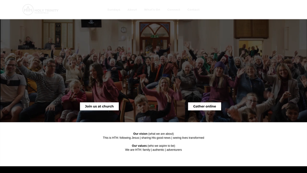Screenshot of the The Parochial Church Council Of The Ecclesiastical Parish Of Holy Trinity Hurdsfield website