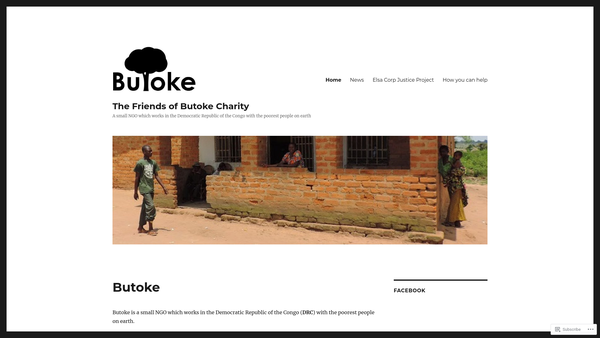 Screenshot of the The Friends Of Butoke Charity website