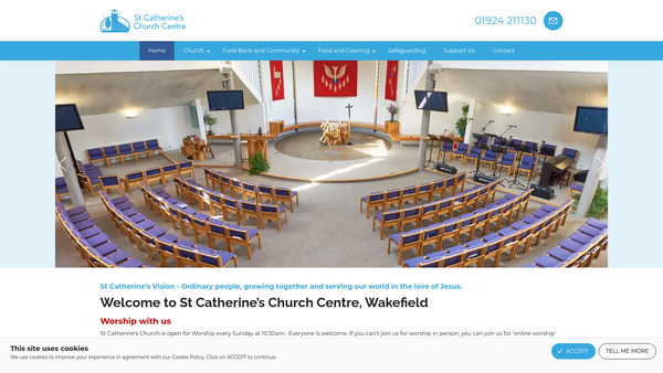 Screenshot of the The Parochial Church Council Of The Ecclesiastical Parish Of St Catherine's, Wakefield website