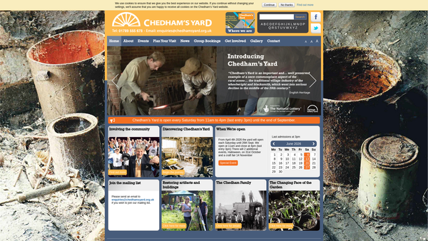 Screenshot of the Chedhams Yard Trust website