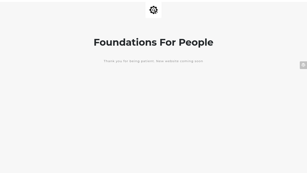 Screenshot of the Foundations For People website