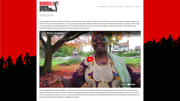 Screenshot of the Memorial 2007 website