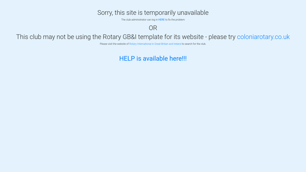 Screenshot of the Rotary Club Of Lincoln Colonia website