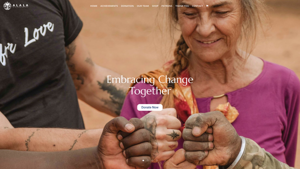 Screenshot of the Alala website