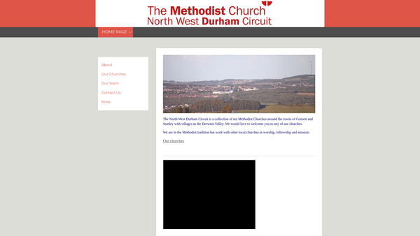 Screenshot of the North West Durham Methodist Circuit website
