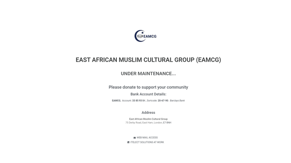 Screenshot of the East African Muslim Cultural Group website