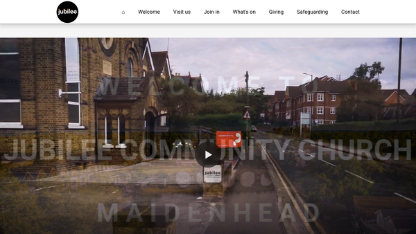 Screenshot of the Jubilee Community Church (Maidenhead) website