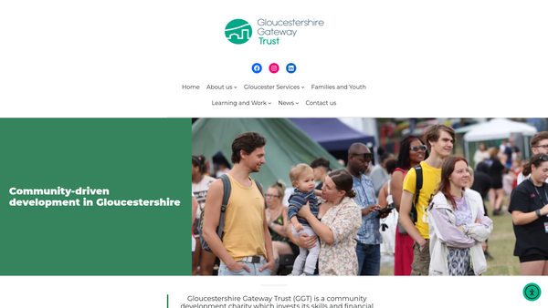 Screenshot of the Gloucestershire Gateway Trust website