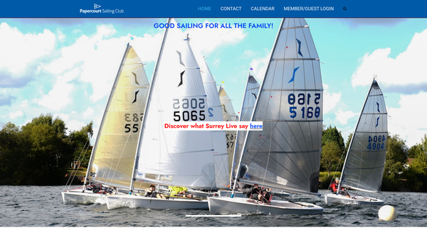 Screenshot of the Friends Of Papercourt Sailability website