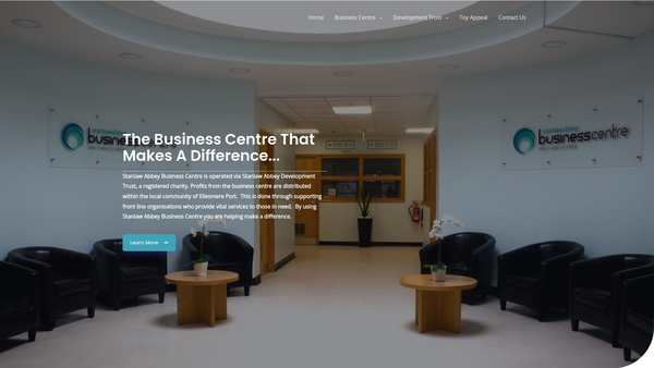 Screenshot of the Stanlaw Abbey Development Trust website
