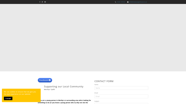 Screenshot of the The Pant & Dowlais Boys & Girls Club website
