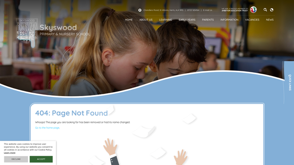 Screenshot of the Friends Of Skyswood School website