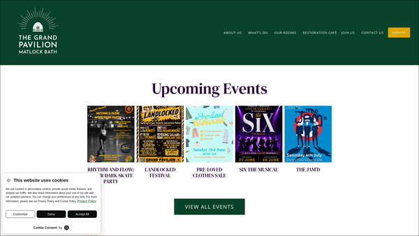 Screenshot of the The Grand Pavilion Ltd website
