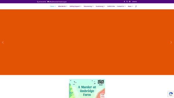 Screenshot of the Home-Start Butser website