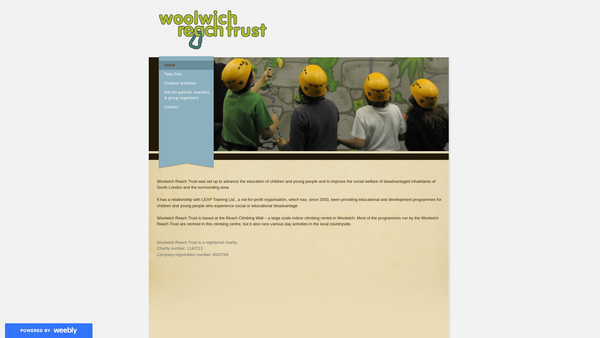 Screenshot of the Woolwich Reach Trust website