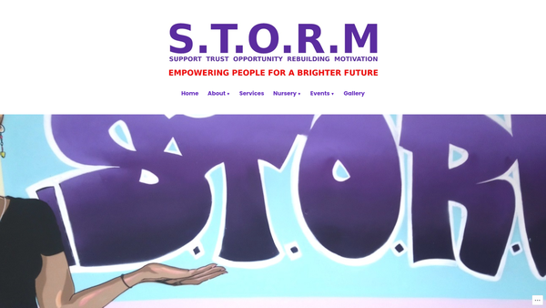 Screenshot of the Storm Family Centre Limited website