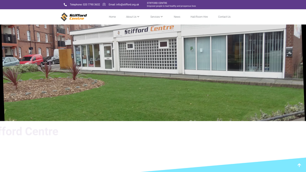 Screenshot of the Stifford Centre Limited website
