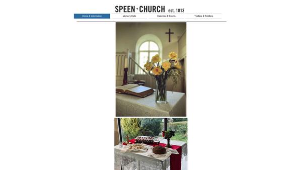 Screenshot of the Speen Baptist Church website