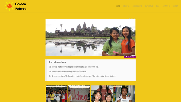 Screenshot of the Golden Futures website