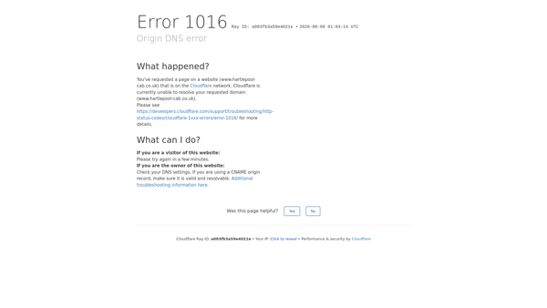 Screenshot of the Hartlepool Citizens Advice Bureau website