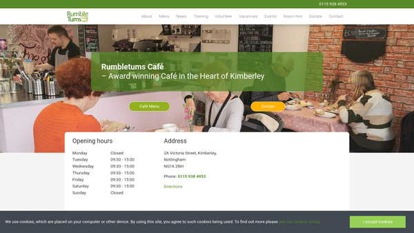 Screenshot of the Rumbletums (Kimberley) CIO website
