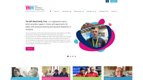 Screenshot of the The Wilf Ward Family Trust website