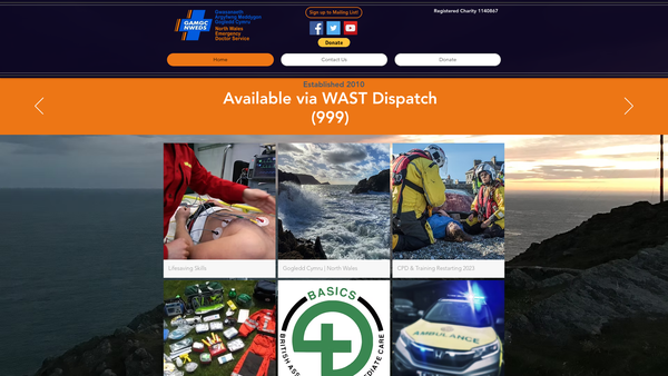 Screenshot of the North Wales Emergency Doctor Service website