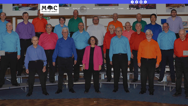 Screenshot of the Major Oak Chorus website