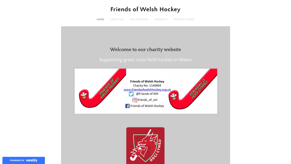Screenshot of the "Friends" Of Welsh Hockey website