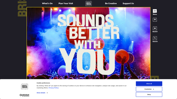 Screenshot of the Bristol Music Trust website