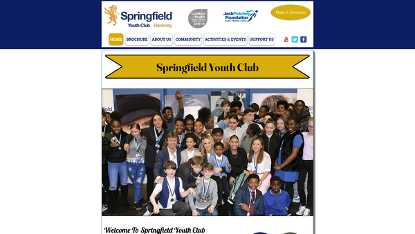Screenshot of the Springfield, Motor Racing's Club For Young People website