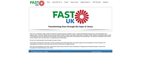 Screenshot of the Fast UK website