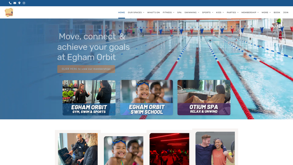 Screenshot of the Achieve Lifestyle website
