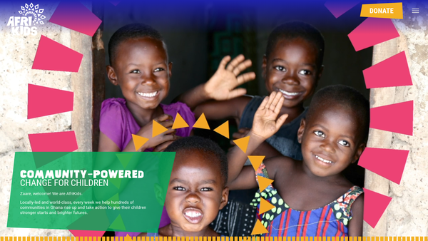 Screenshot of the Afrikids Limited website