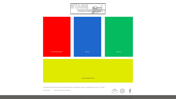 Screenshot of the Stage Theatre Society website