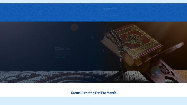 Screenshot of the Masjid At-Taqwa Community & Education Trust website