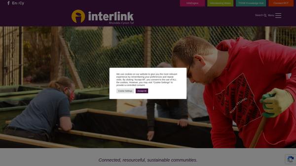 Screenshot of the Interlink Rct website